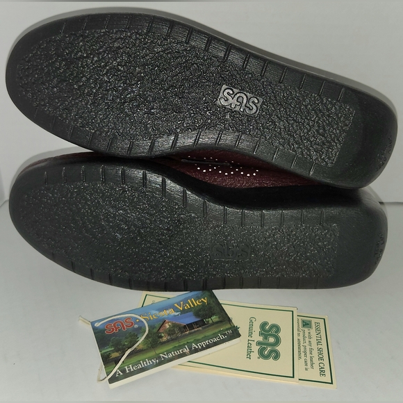 NEW! Men’s SAS Alamo Leather Slip-On Loafers Cordovan Size 10 USA Made - Picture 10 of 10